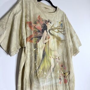 Vintage 2003 Linda Bergkvist Enayla “The Mountain” Fairy Graphic T-Shirt XXL